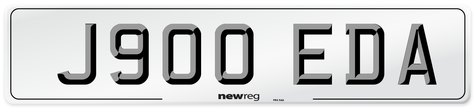 J900 EDA Number Plate from New Reg